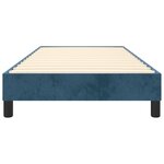 vidaXL Cadre de lit sans matelas bleu foncé 100x200 cm velours