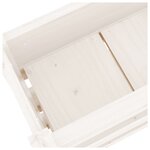 vidaXL Jardinière Blanc 112x25x104 5 cm Bois massif de pin