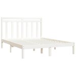 vidaXL Cadre de lit sans matelas blanc 160x200 cm bois massif
