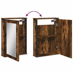 vidaXL Armoire à miroir de salle de bain chêne fumé bois d’ingénierie