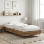 vidaXL Cadre de lit Chêne artisanal 80 x 200 cm Bois d'ingénierie