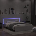 vidaXL Cadre de lit avec tête de lit et LED blanc 160x200 cm