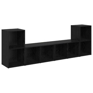 vidaXL Ensemble meuble TV 4 Pièces Chêne noir 37 x 35 x 72 cm