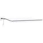 vidaXL Auvent Rétractable Blanc 500 ×300 cm tissu