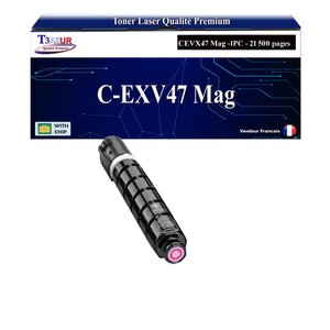 T3AZUR - Toner compatible avec Canon IR Advance C250i  C250iF  C255i  C255iF  C350i  C350iF  C350P  CEXV47 - Magenta