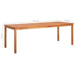 vidaXL Table de jardin 215x90x74 cm Bois d'acacia massif