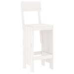 vidaXL Ensemble de bar de jardin 9 Pièces blanc bois de pin massif