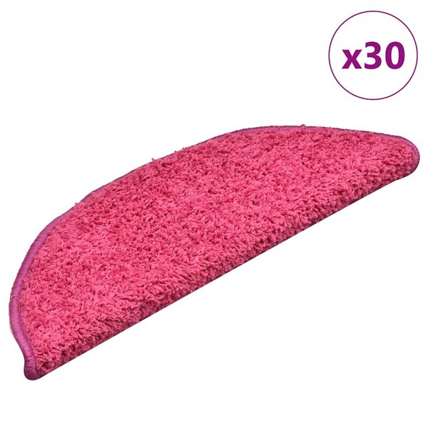 vidaXL Tapis d'escalier 30 Pièces rose 56x17x3 cm