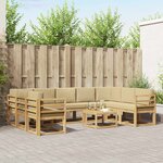 vidaXL Ensemble de canapés d'extérieur 10 Pièces Blanc et Beige