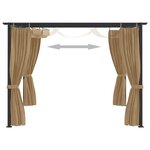 vidaXL Belvédère 4x3 m Taupe