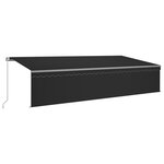 vidaXL Auvent manuel rétractable avec store 6x3 m Anthracite