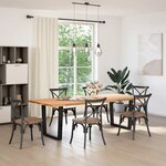 vidaXL Pieds de table à manger en forme de V 2 pièces Noir 90 x (72-73 3) cm Acier