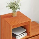vidaXL Cabinet de chevet avec tiroir 2 Pièces Marron cire 60 x 34 x 51 cm