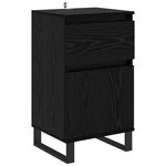vidaXL Buffet avec tiroir Chêne noir 35 x 40 x 70 cm Bois d'ingénierie
