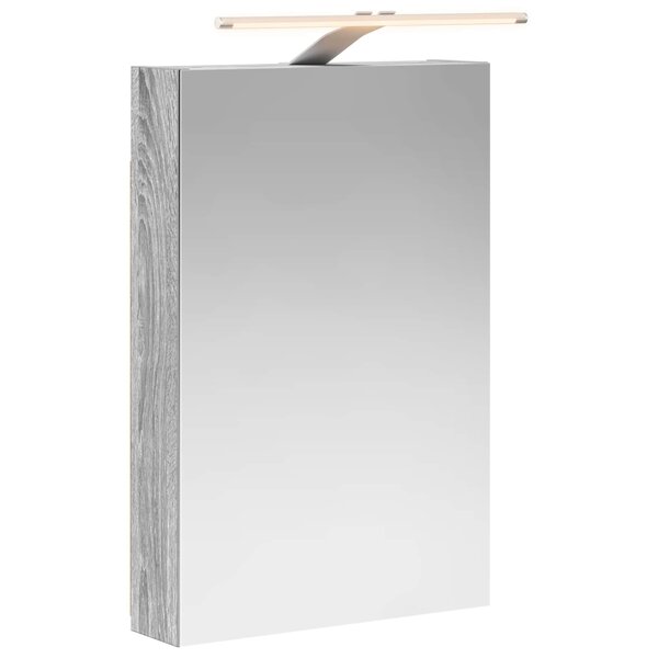 vidaXL Armoire Miroir de Salle de Bain Gris Sonoma 40 x 10 5 x 60 5 cm