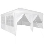 vidaXL Tente de fête 400 x 400 x 266 cm Blanc Polyéthylène