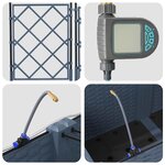 vidaXL Pots de jardin Gris 120 x 120 x 142 cm Acier