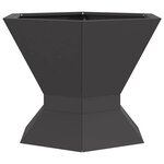 vidaXL Brasero Noir 50 x 50 x 40 cm Acier patiné