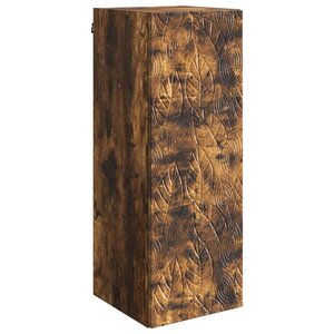 vidaXL Armoire Murale 33 x 34 5 x 90 cm Bois d'ingénierie Chêne fumé