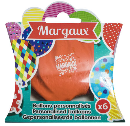 Ballons de baudruche prénom Margaux