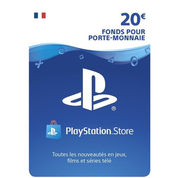 Carte 20 de fonds pour porte-monnaie virtuel PlayStation Store - PS5-PS4-PS3-PSVita - PlayStation Officiel