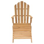 vidaXL Chaise Adirondack avec repose-pied bois de teck solide