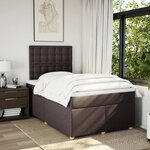 vidaXL Sommier à lattes de lit avec matelas Marron foncé 120x200 cm
