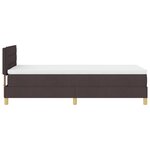 vidaXL Lit box spring avec matelas & LED marron foncé 100x200 cm tissu