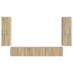 vidaXL Ensemble meuble TV 4 Pièces Chêne Sonoma Bois d'ingénierie