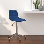 vidaXL Chaise pivotante de salle à manger Bleu Tissu