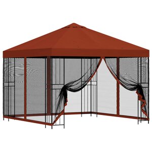 vidaXL Abri de jardin avec parois 3 x 3 m Terre cuite