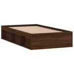 vidaXL Cadre de lit chêne marron 90x190 cm