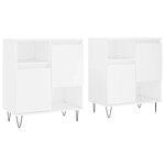 vidaXL Buffets 2 Pièces blanc bois d'ingénierie