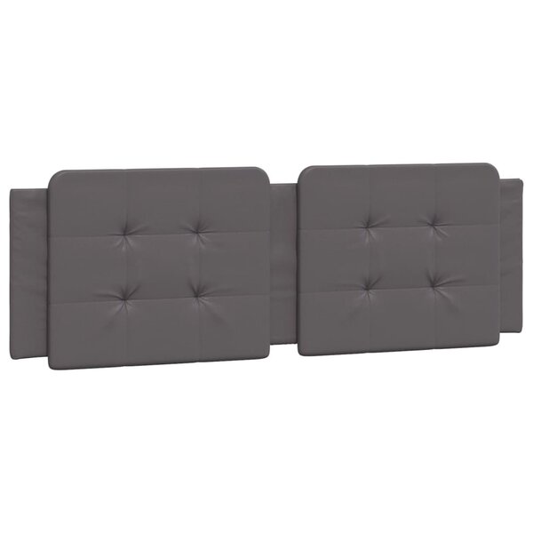 vidaXL Coussin de tête de lit Zadar gris 160 cm similicuir