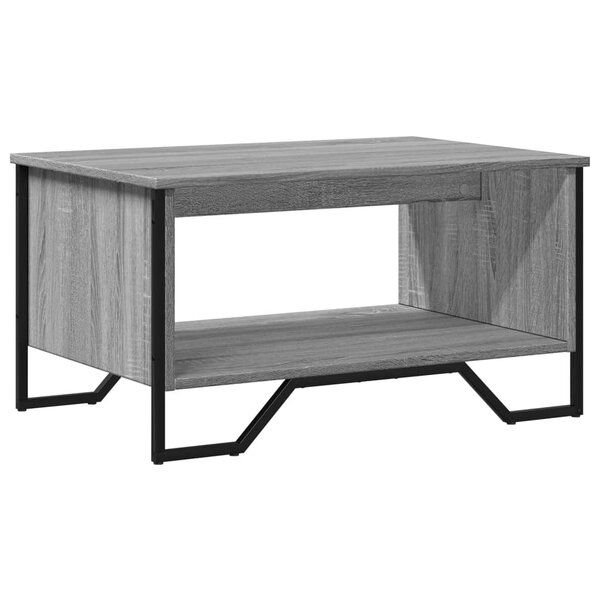 vidaXL Table basse sonoma gris 75x51x40 cm bois d'ingénierie