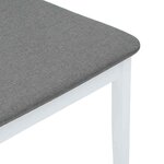 vidaXL Chaises à manger coussins 2 Pièces blanc bois massif caoutchouc