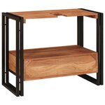 vidaXL Meuble sous-vasque de salle de bain Bois d'acacia massif et fer