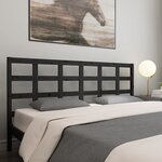 vidaXL Tête de lit Noir 205 5x4x100 cm Bois massif de pin