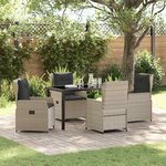vidaXL Ensemble de salle à manger pour jardin 5 Pièces Gris clair