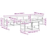 vidaXL Ensemble de canapés d'extérieur 8 Pièces Blanc et crème