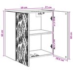 vidaXL Armoire Murale 59 x 31 x 60 cm Bois d'ingénierie Chêne fumé