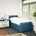 vidaXL Sommier à lattes de lit avec matelas bleu 100x200 cm