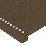 vidaXL Tête de lit avec oreilles Marron foncé 93x23x78/88 cm Tissu