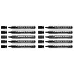 Marqueur Permanent 2200C Corps Alu Noir Pointe Biseau 1-5 mm x 10 EDDING