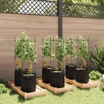 vidaXL Cages à tomates avec sacs à plantes 6 Pièces 116 cm acier et PP