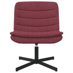 vidaXL Chaise Pivotante Rouge vin Tissu Standard Ergonomique