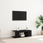 Meuble TV vidaXL avec lumières LED en chêne noir  90x39x30 cm  en bois d'ingénierie