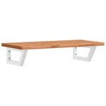 vidaXL Étagère de vasque murale acier et bois massif de hêtre