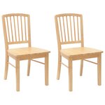 vidaXL Chaises de salle à manger 2 Pièces Naturel 50 x 52 5 x 91 cm