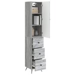 vidaXL Ensemble de Meubles 2 Pièces Sonoma gris 34 5 x 34 5 x 90 cm